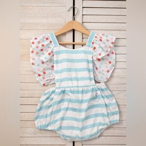 Small Shop Handmade Cotton Romper. Excellent Condition. Size 2/3